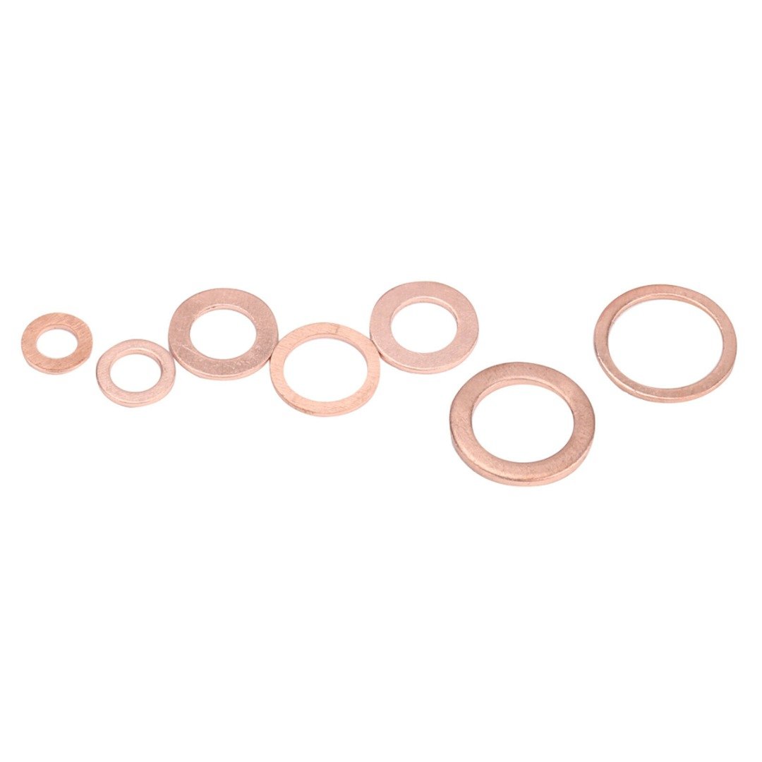 C0179 280PCS Cross Border Hot Sale Copper Oil Seal Gasket Box M5-M20 Sealing Washer O-gasket
