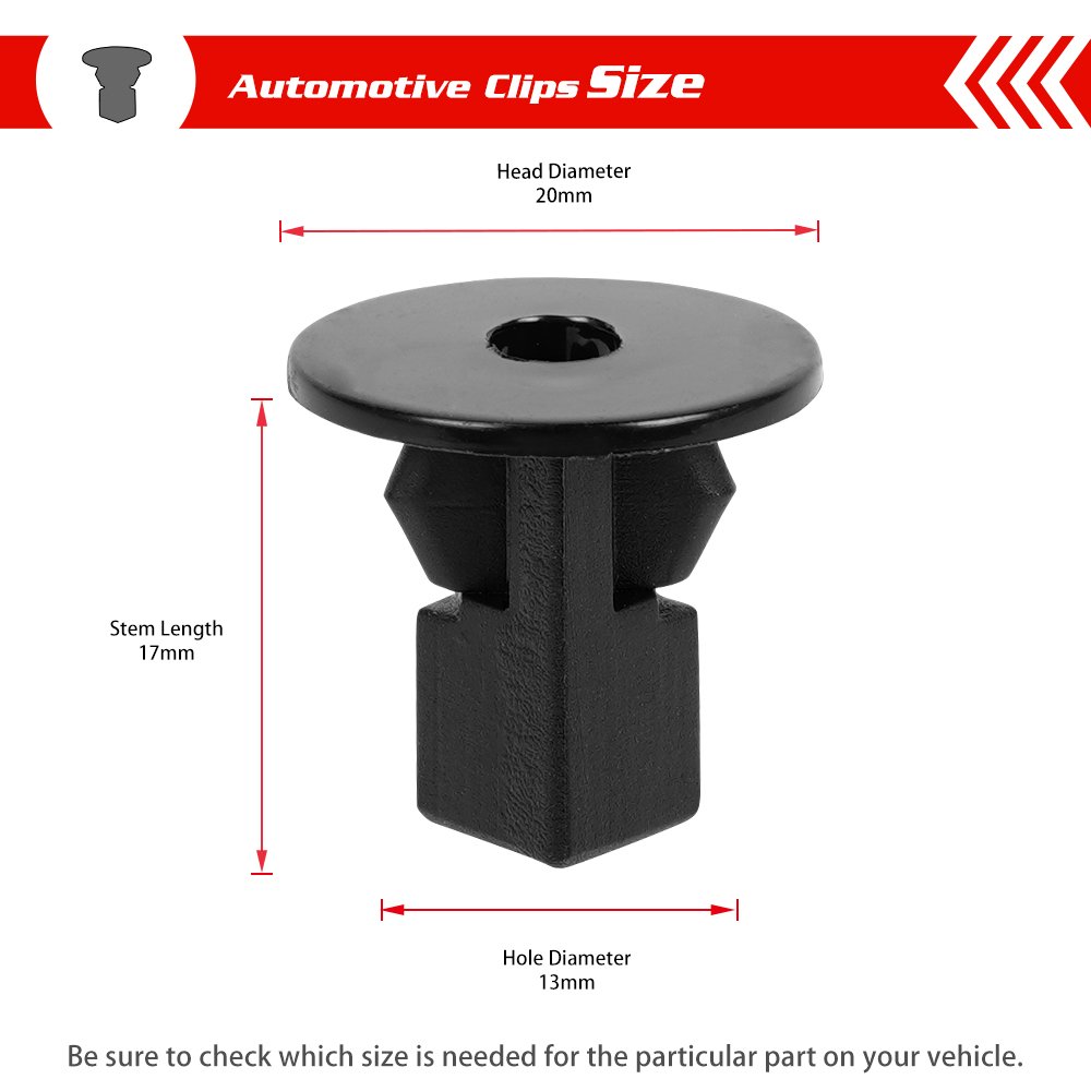 Wholesale 20PCS 13mm Plastic universal bumper clips Auto Retainer Fasteners elantra 2019 bumper clip for Toyota