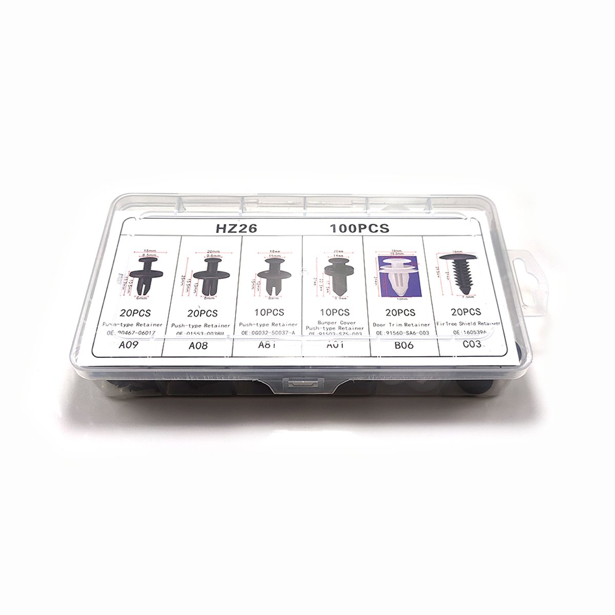 100Pcs Auto Fastener Clips Mixed Car Body