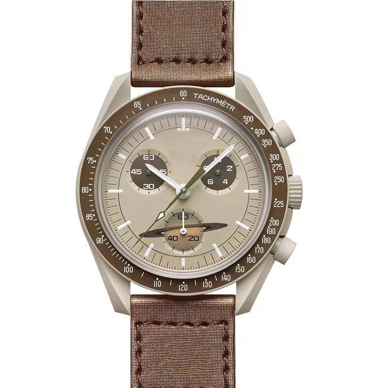 Omasgx Planet Bionic ceramic strap Fitron Japanese quartz dress and business style mercury Oomms board co-name