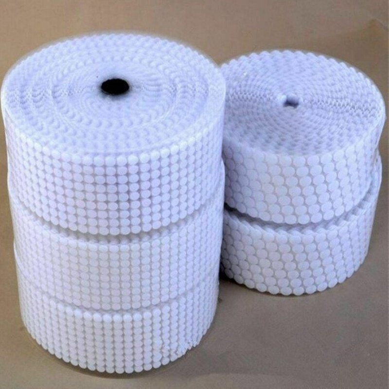 Colored Soft Adhesive Sticky Self Gripping Fastener Auto Attaches Round/Square Hook and Loop Button/Coin/Dot