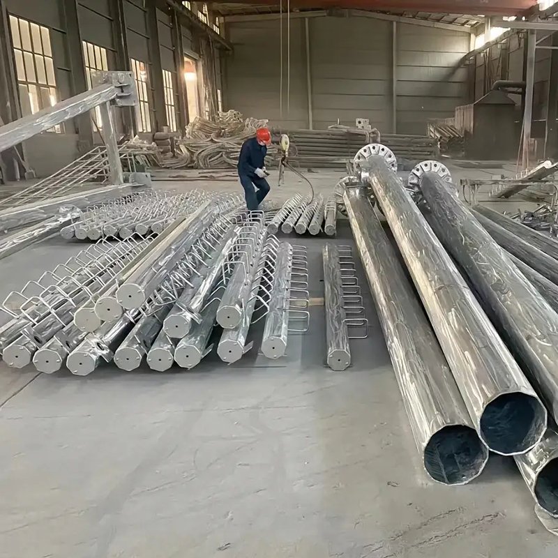 30m outdoor Galvanized High Mast Light Pole for Footdoor Stadium