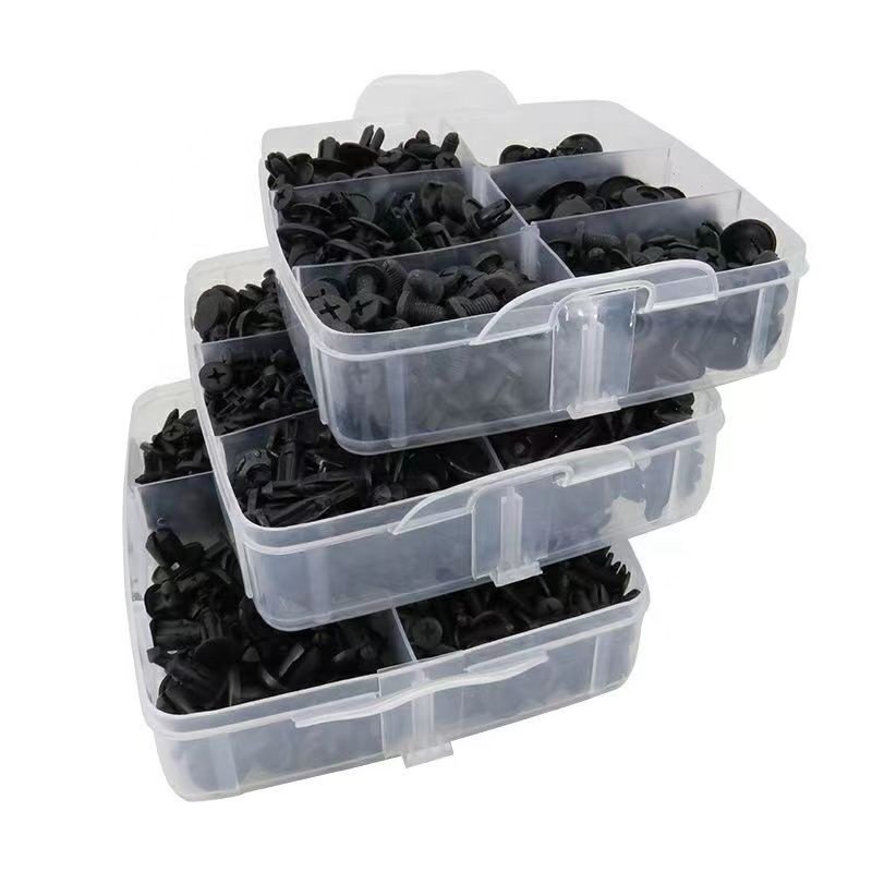 780pcs Auto Body Repair Kit OEM Plastic Black Full Set Trim Assortment Push Type Car Door Panel Removal Tools Fasteners Nylon