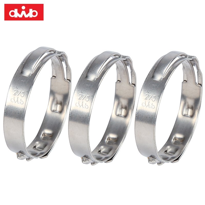 Stepless Low Profile Stainless Steel 201 304 316 7mm 9mm 10mm Band Width Car Hose Clamp with Interlock