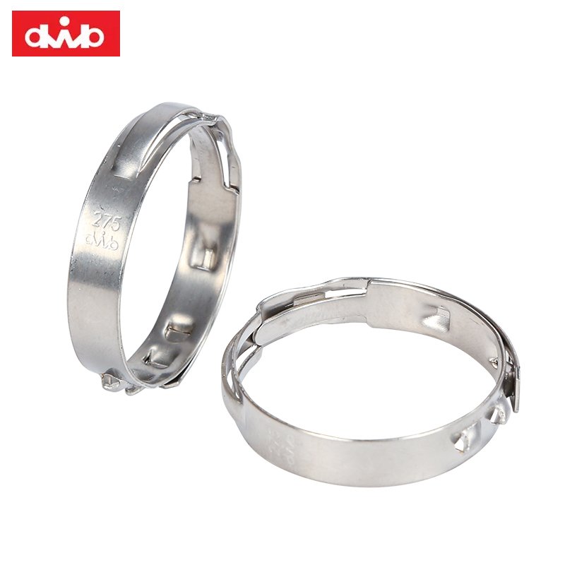 Stepless Low Profile Stainless Steel 201 304 316 7mm 9mm 10mm Band Width Car Hose Clamp with Interlock