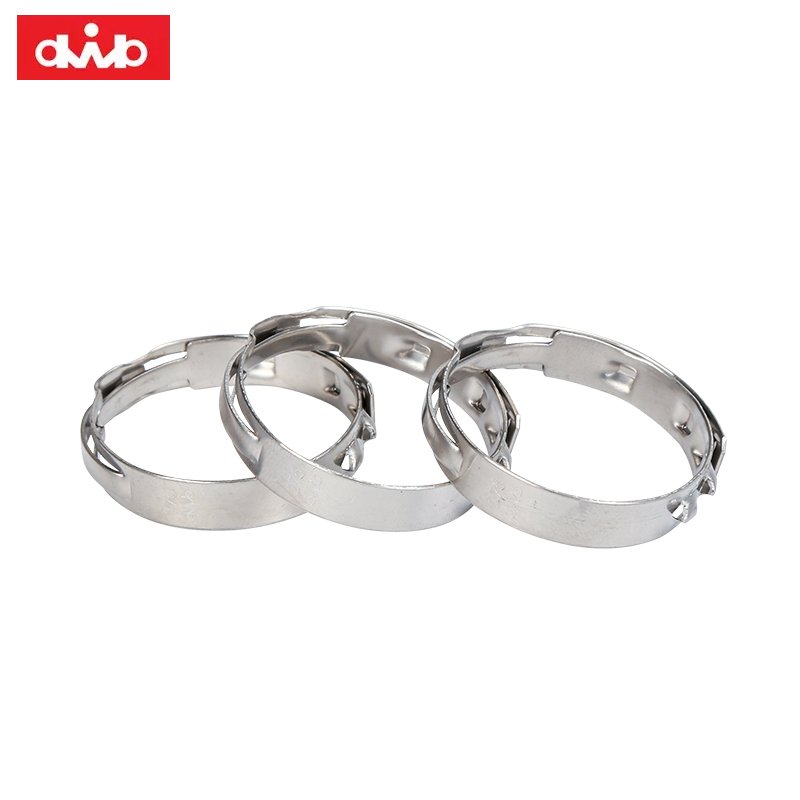 Stepless Low Profile Stainless Steel 201 304 316 7mm 9mm 10mm Band Width Car Hose Clamp with Interlock
