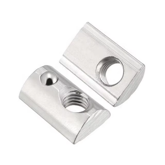 Fastener Manufacturer M4 M5 M6 M8 T Slot Nut With Spring Loaded Ball For 4040 Series 8mm Slot Aluminum Profile