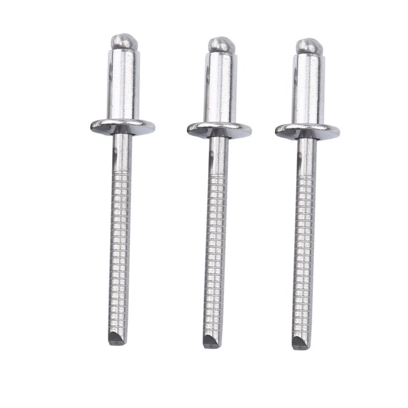Customized Stainless Steel 304 Ring Grooved Shank Open End Flat Round Head Solid Metal Pop Rive Blind Rivet for AUTO Industry