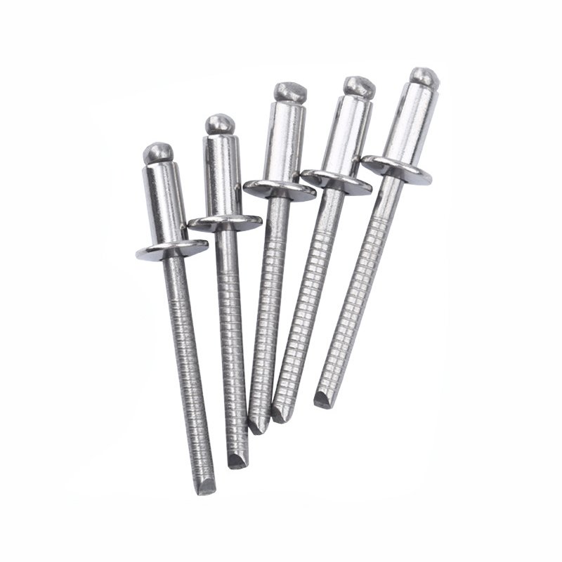Customized Stainless Steel 304 Ring Grooved Shank Open End Flat Round Head Solid Metal Pop Rive Blind Rivet for AUTO Industry
