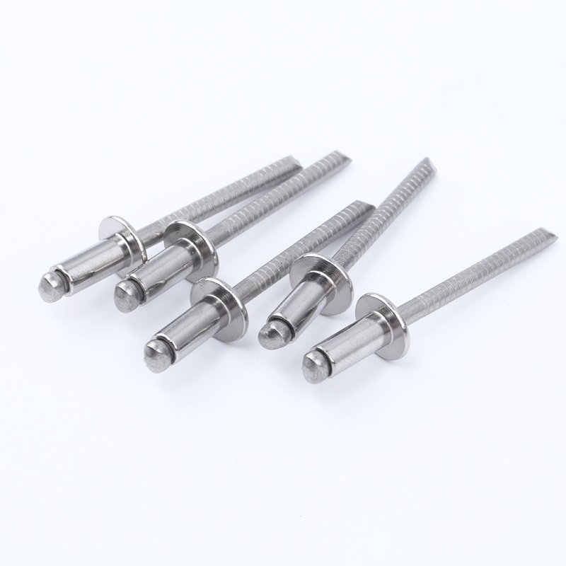 Customized Stainless Steel 304 Ring Grooved Shank Open End Flat Round Head Solid Metal Pop Rive Blind Rivet for AUTO Industry