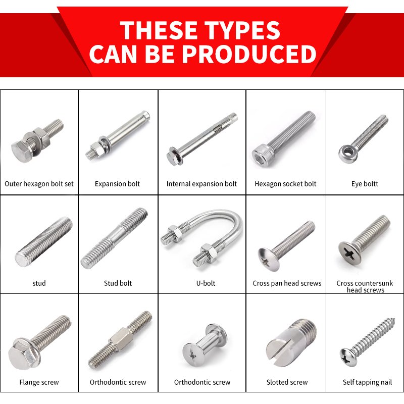 Non Standard Customized fasteners Thread Bolt Stainless Sus316 M4