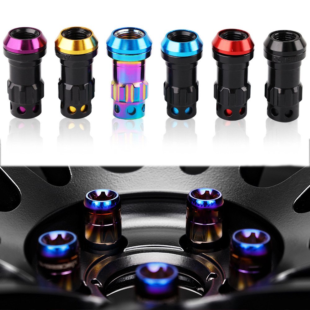 Custom Aluminum Titanium Car Wheel Lock Lug Nuts Car Spiked Custom Wholesale Lock Lug Nut Wheel Bolt