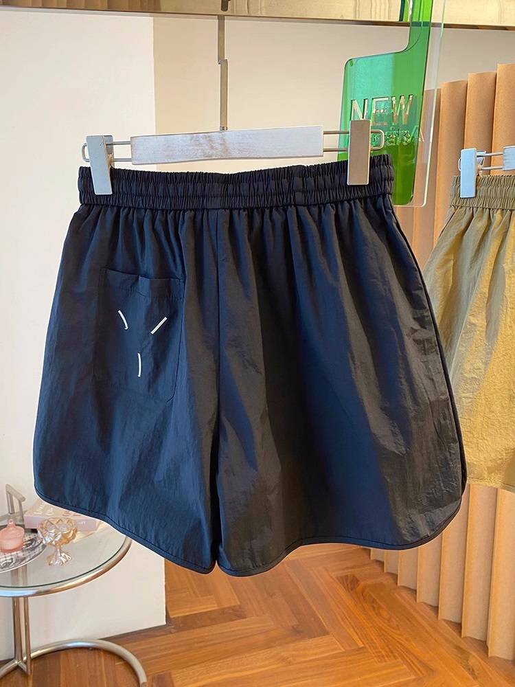 Pick up the front -line big -name counter to withdraws fast dry fabric high waist, loose loose, loose casual sports shorts wide legs