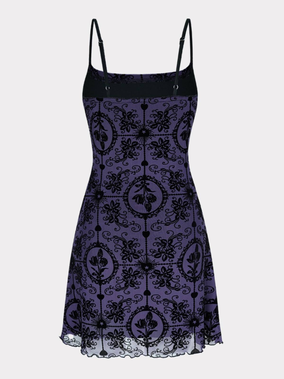 Original single Diablo -French retro velvet word neck strap elastic net yarn slimming thin dress