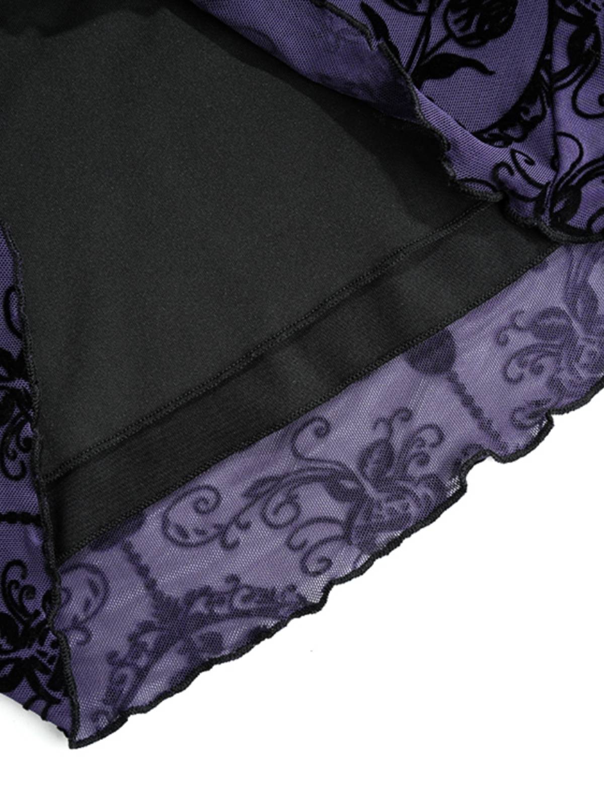 Original single Diablo -French retro velvet word neck strap elastic net yarn slimming thin dress