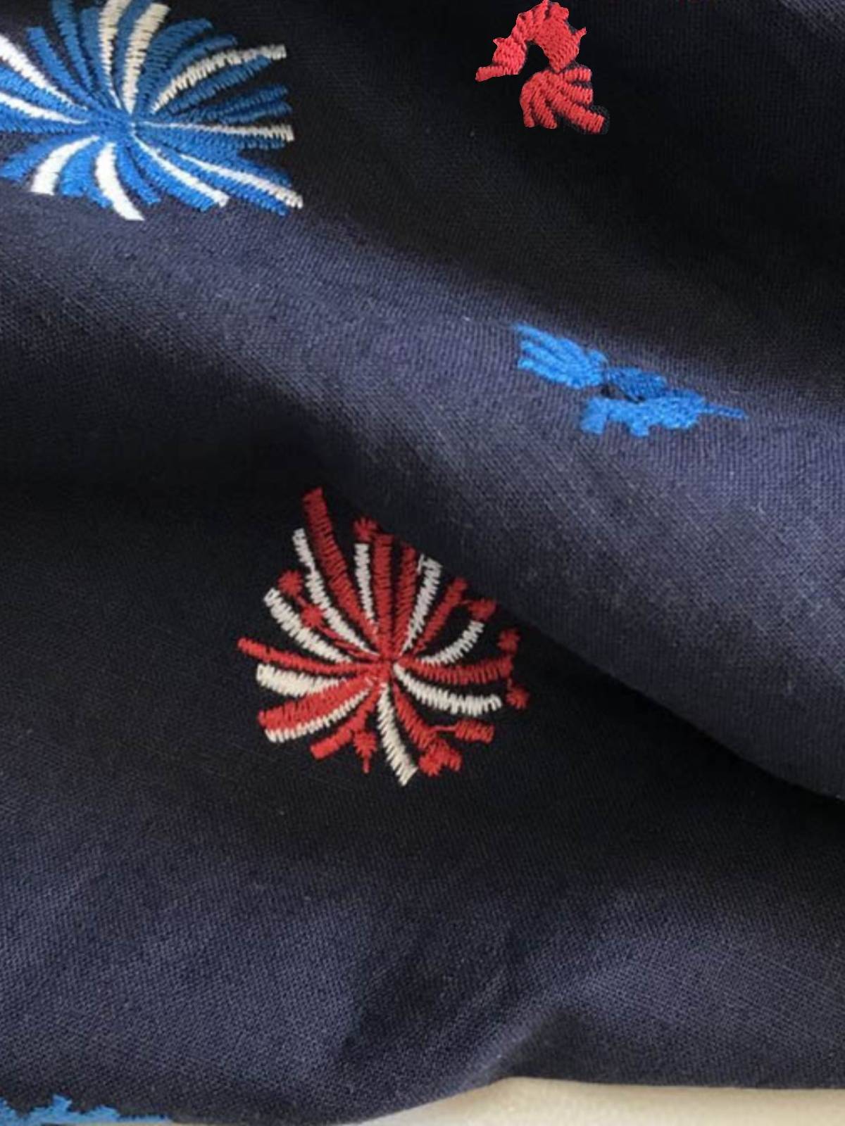 One old factory remaining linen cotton cotton embroidered fabric women's cloth imported zero material cloth high -end customization