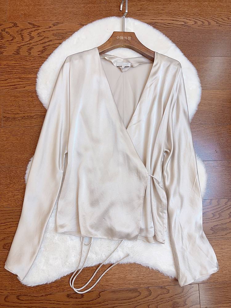 90270 high-th-th-th-th-th-th-th-th- 19mlmin silkworld real silk wraps a both strap long sleeve top