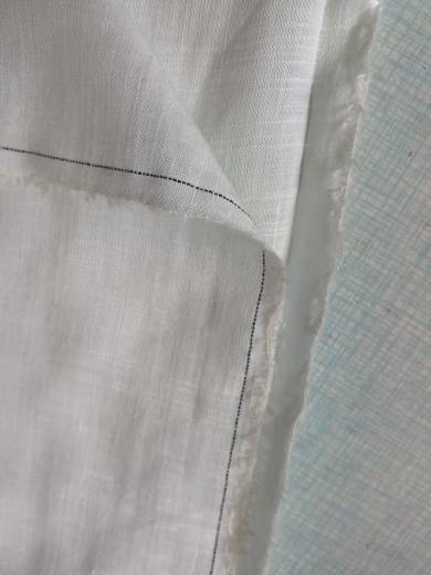 4254 cotton and linen -woven white bamboo style thin, soft, comfortable, slightly translucent summer clothing fabric tail goods