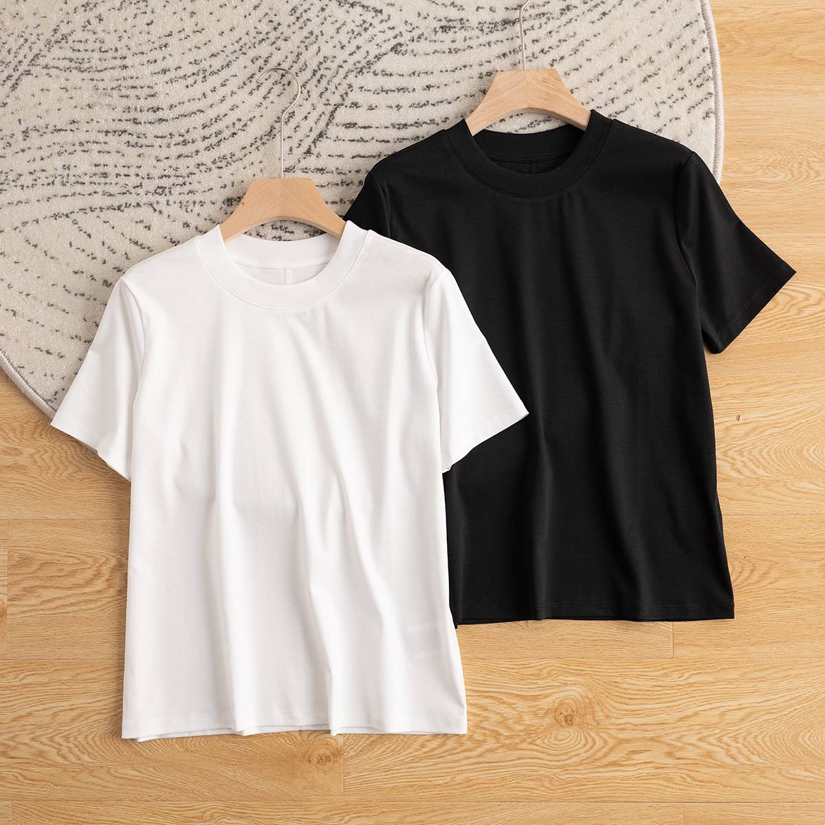 ROW home 2024 The new model is too good to wear soft, comfortable, loose and round neck imported jade silk short -sleeved T -shirt