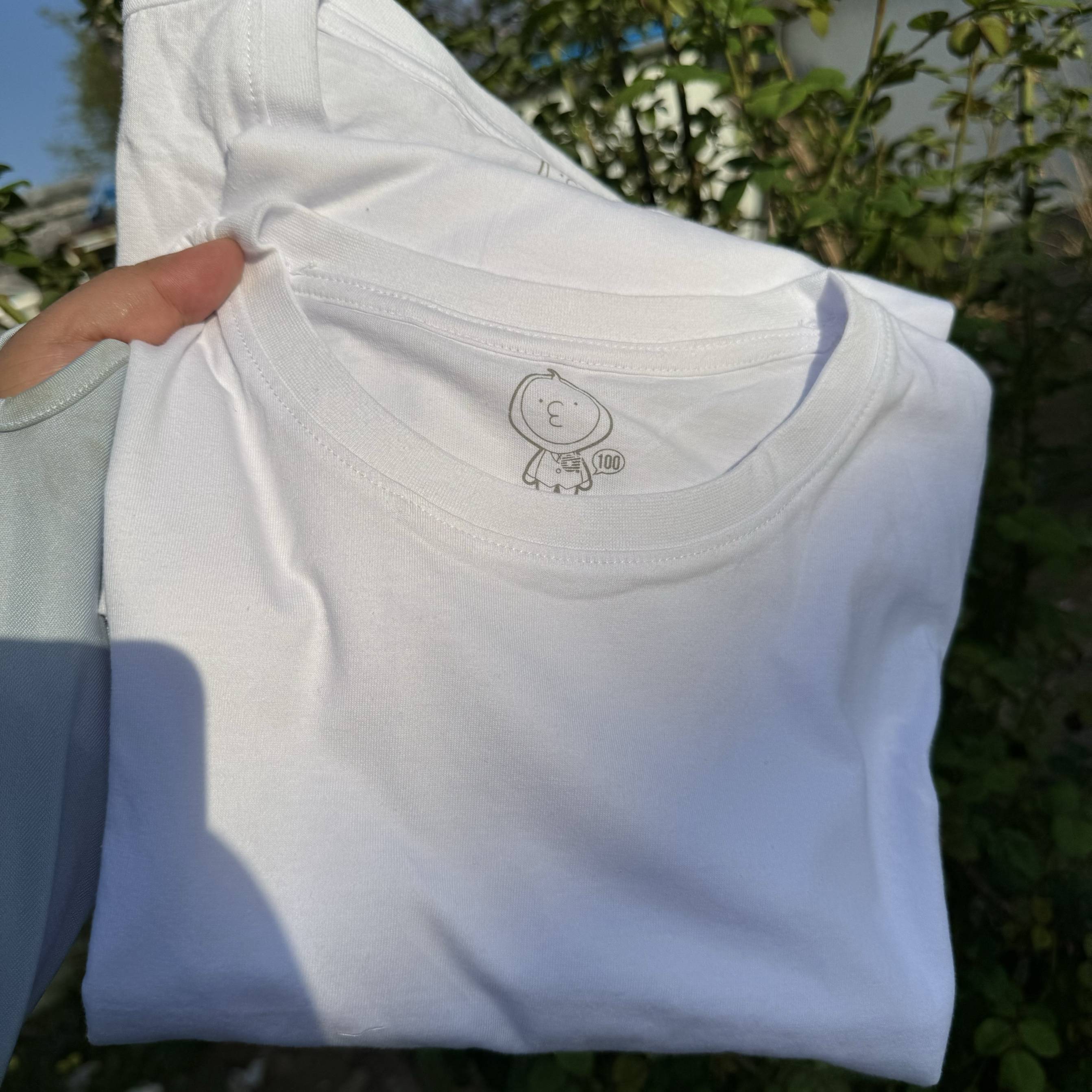 Exit Korean pure cotton white T pure color bottoming T -shirt round neck short -sleeved vintage men and women couples