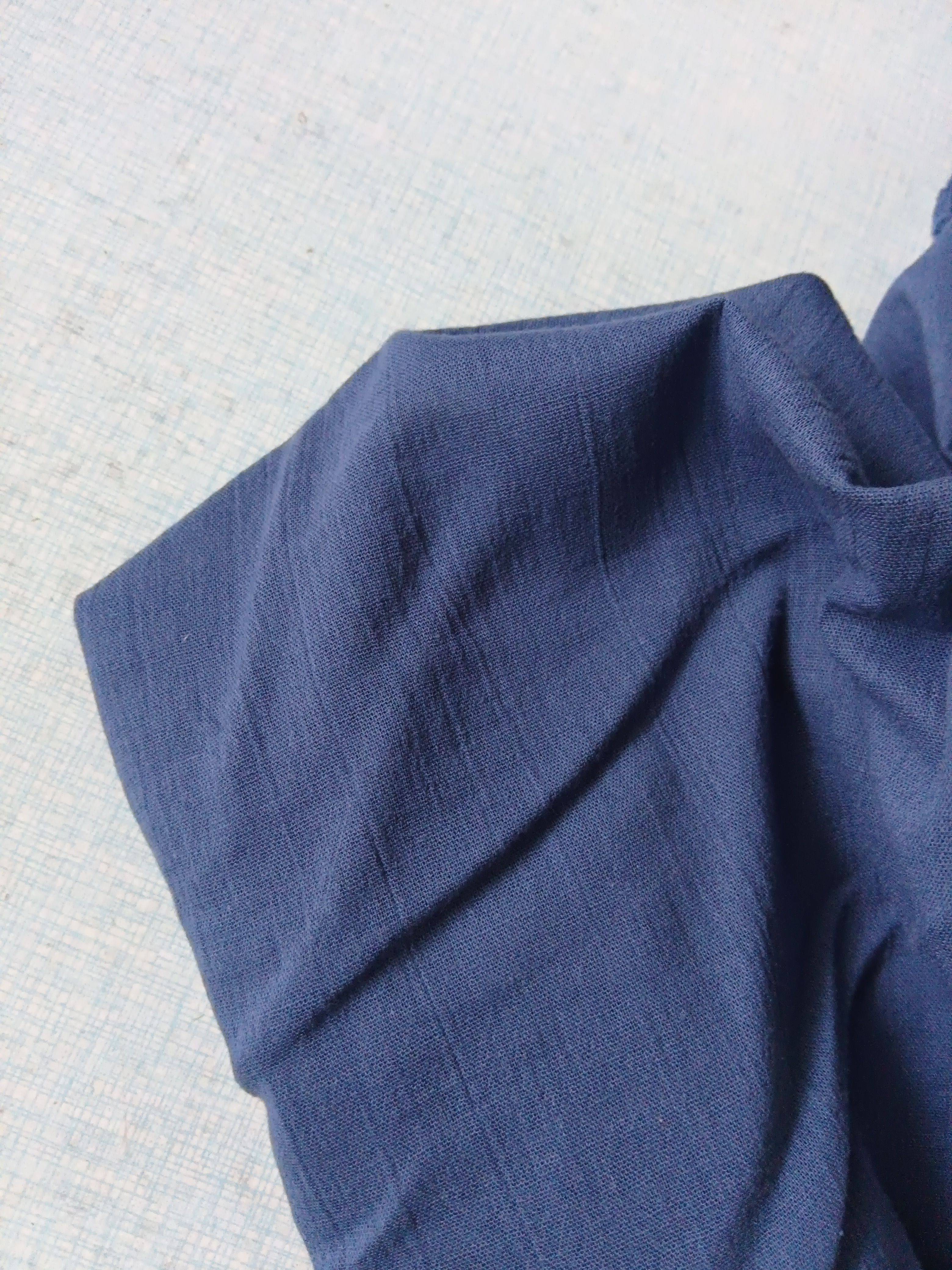 6011 Crystal sandwashed bark wrinkles dark blue thin soft and slightly slightly slightly mild summer clothing fabric tail goods
