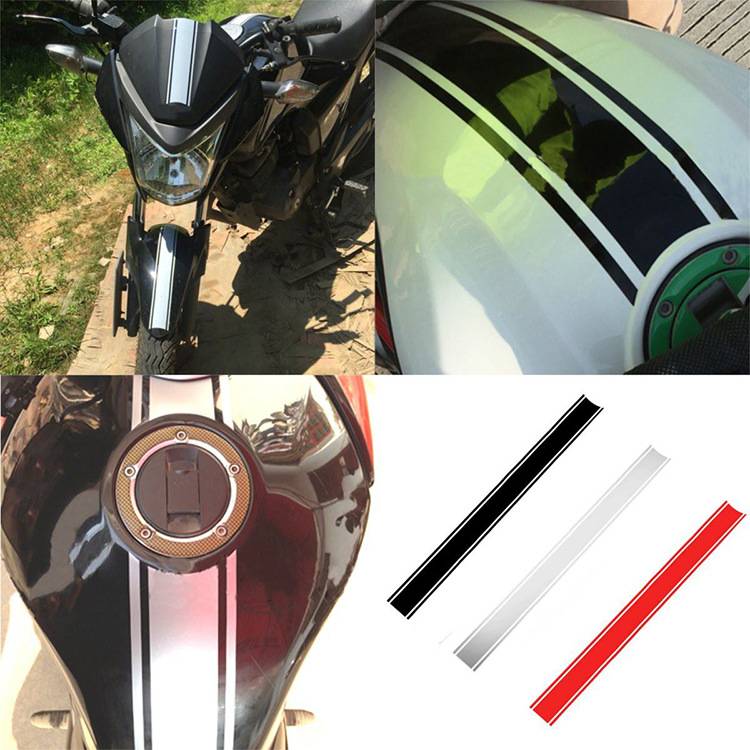 50 cm car motorcycle stickers DIY fuel tank cover reflecting sticker fine stripe sticker racing stickers