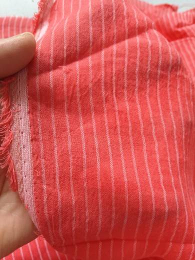 6901 Crystal Sand Washed Red Striped, Soft, Comfortable Summer Clothing Faculture Tail Goods