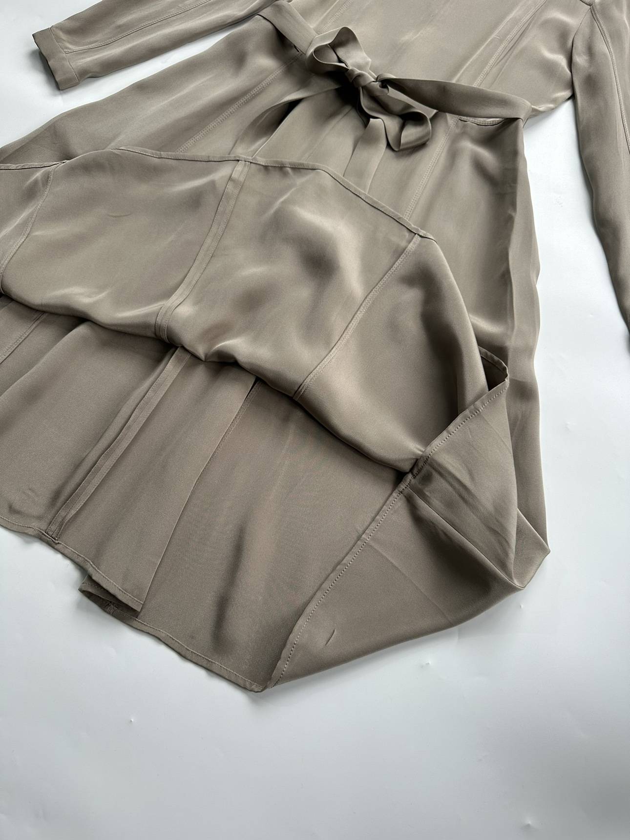 Very GAO level, GAO, French C series, heavy 40mmi real silk double -sleeved long -sleeved dress.