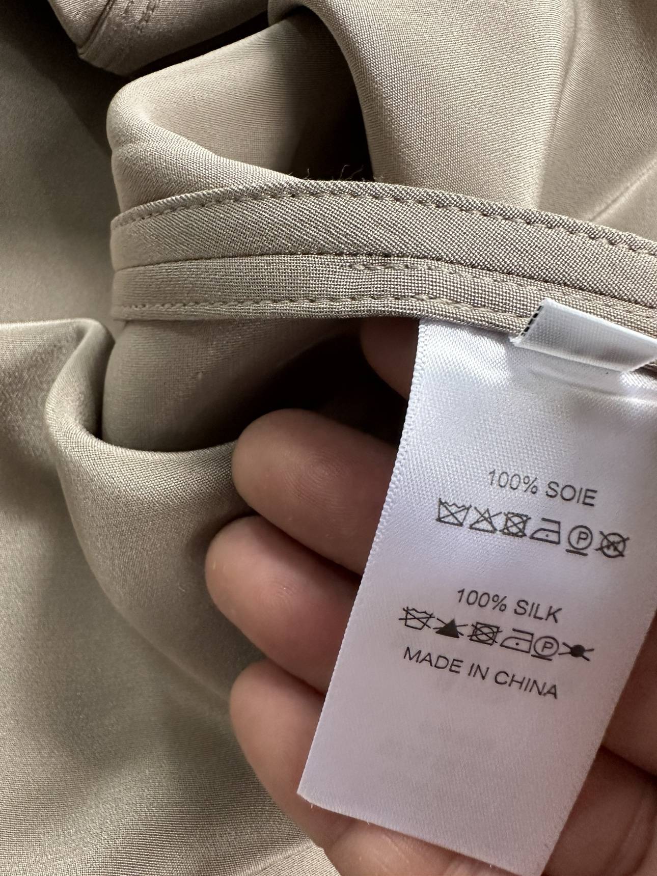 Very GAO level, GAO, French C series, heavy 40mmi real silk double -sleeved long -sleeved dress.