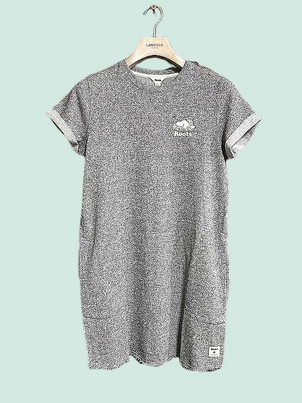 ROOTS European Edition Tail Single, Women's Cotton Knit woven wool ring fabric fashion and casual trendy dress
