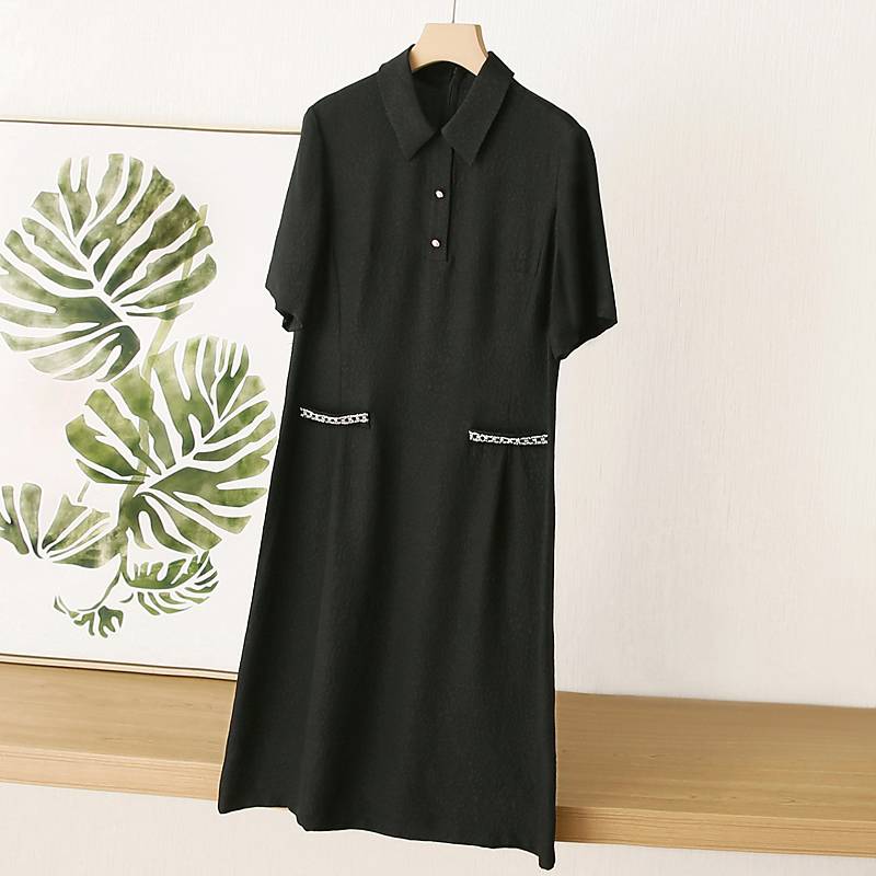 Small Son version!Blast and look good!Luxury materials!19 Mimi's heavy silk straight straight dress is thin
