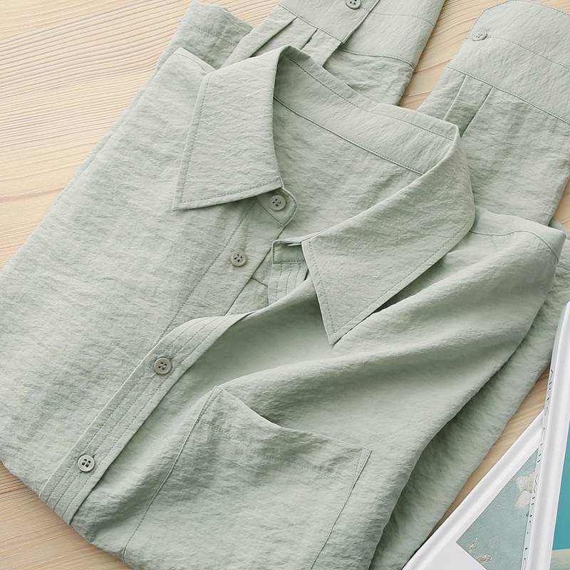 Dry silk, enjoy the feeling of grade silk!It's easier to take care of it than ordinary silk!Mulberry silk long -sleeved shirt girl