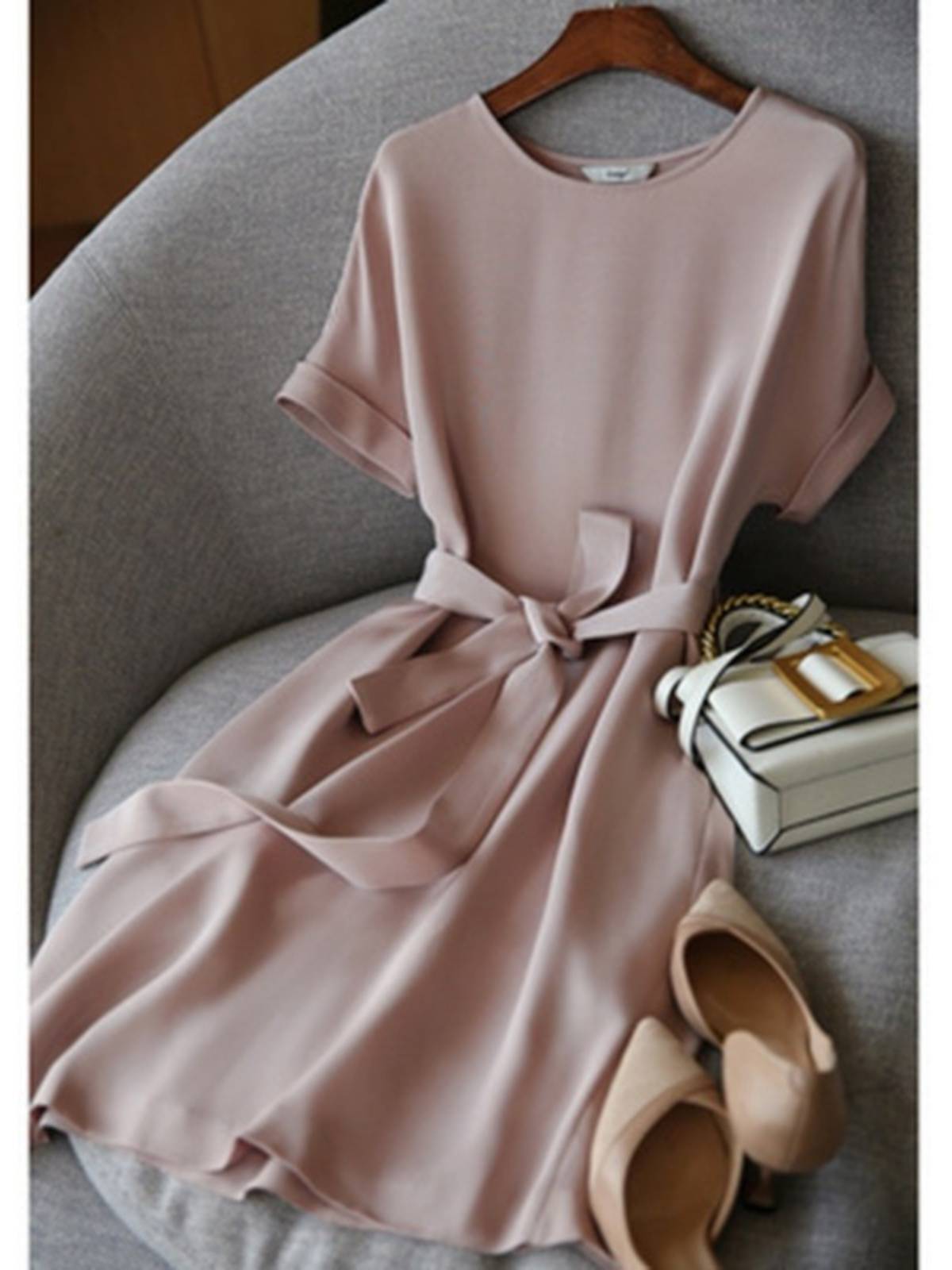 Original single withdrawal of women's temperament mulberry silk dress goddess Fan senior celebrity