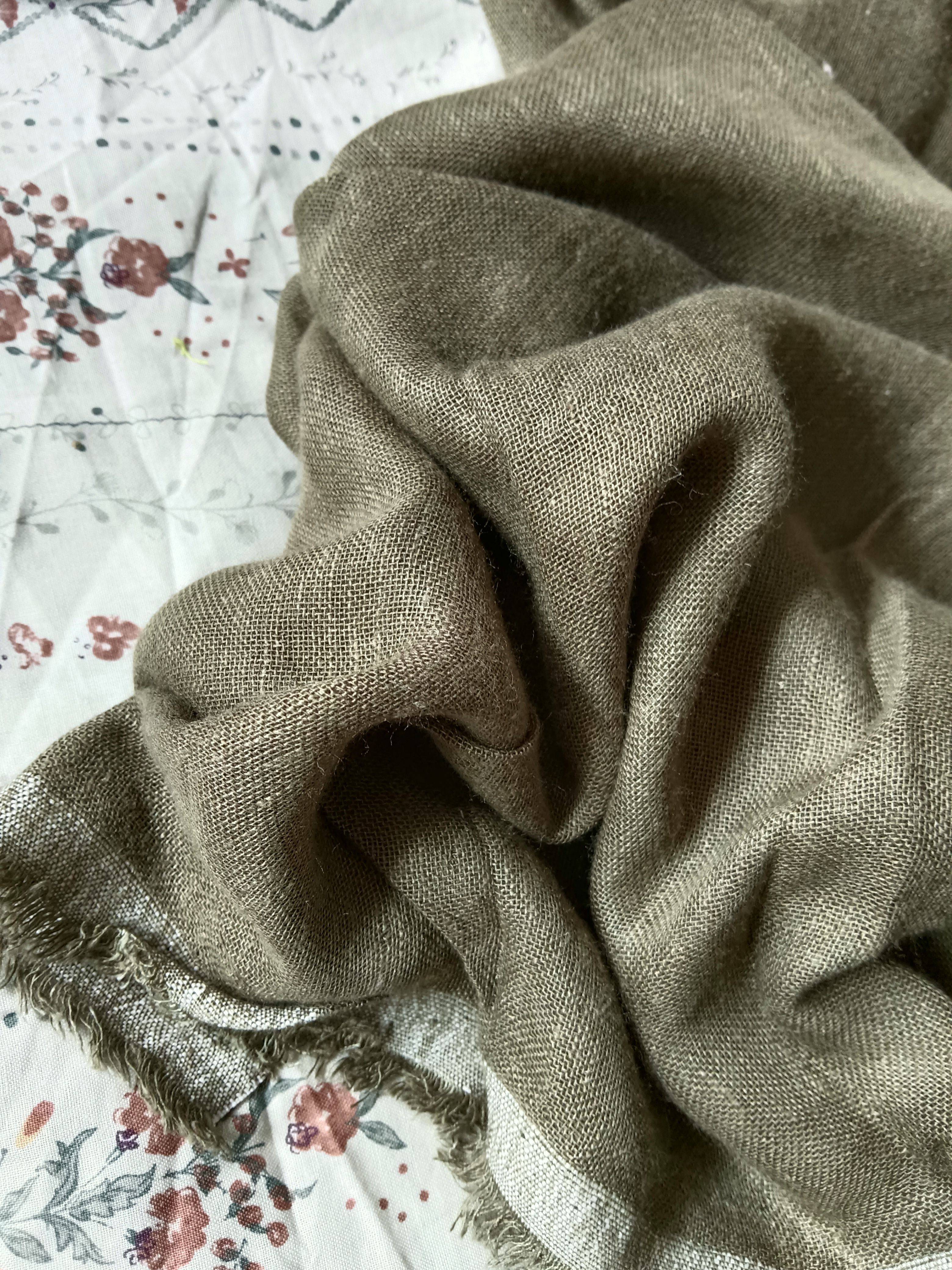 6806 pure cotton color weaving army green double -layer cotton yarn thin soft and slightly slightly mild summer clothing fabric tail goods