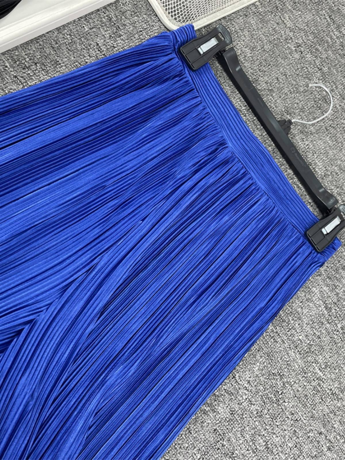European and American single pulled three house elastic fabrics straight leisure trousers