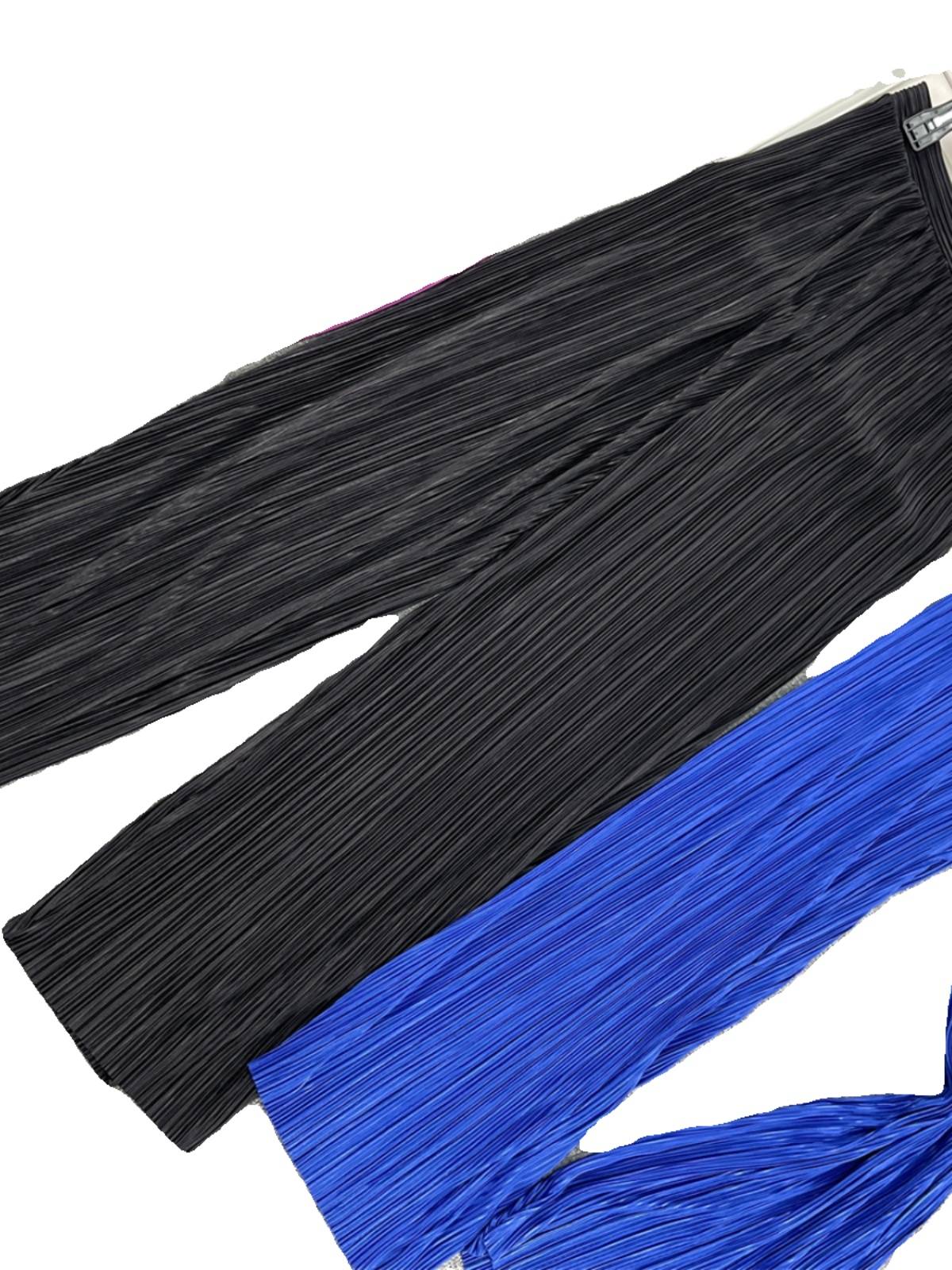 European and American single pulled three house elastic fabrics straight leisure trousers