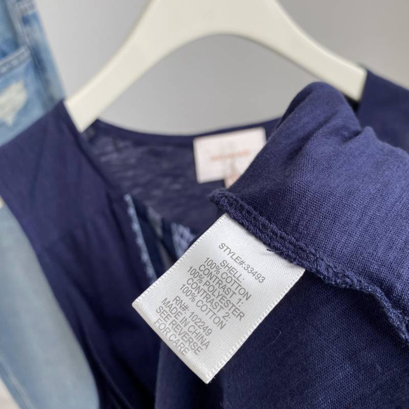 !33493# Pure cotton soft texture material stitching sleeveless vest T -shirt 0.12kg