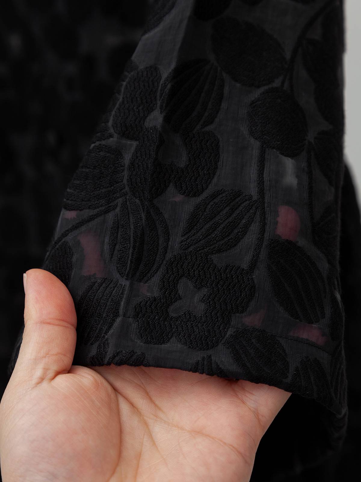 Dyne STUDIO fabric velvet tattoo semi -penetrated European yarn short -sleeved loose shirt 8880