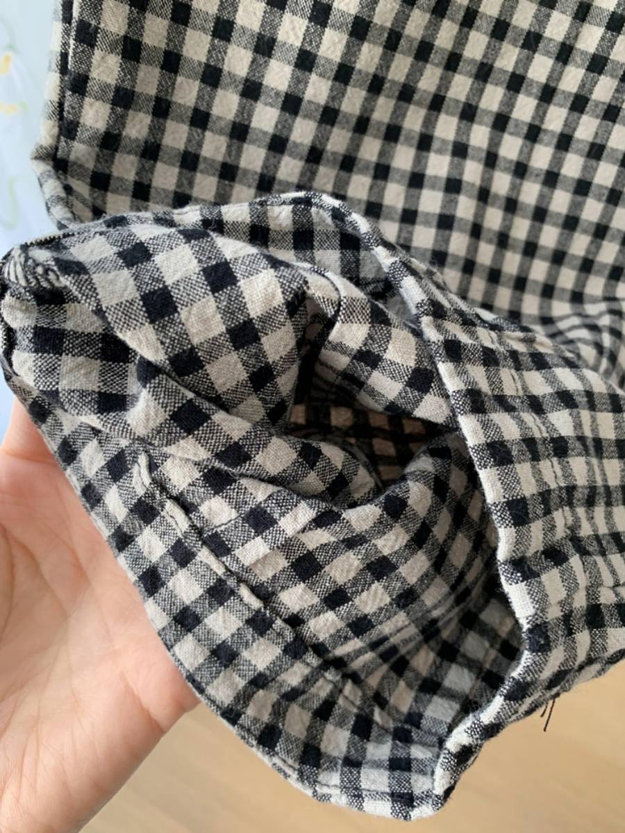 Japanese guests for fabrics, European goods, settlement, discount literary and artistic fan cotton pants leisure grid nine -point Haron pants