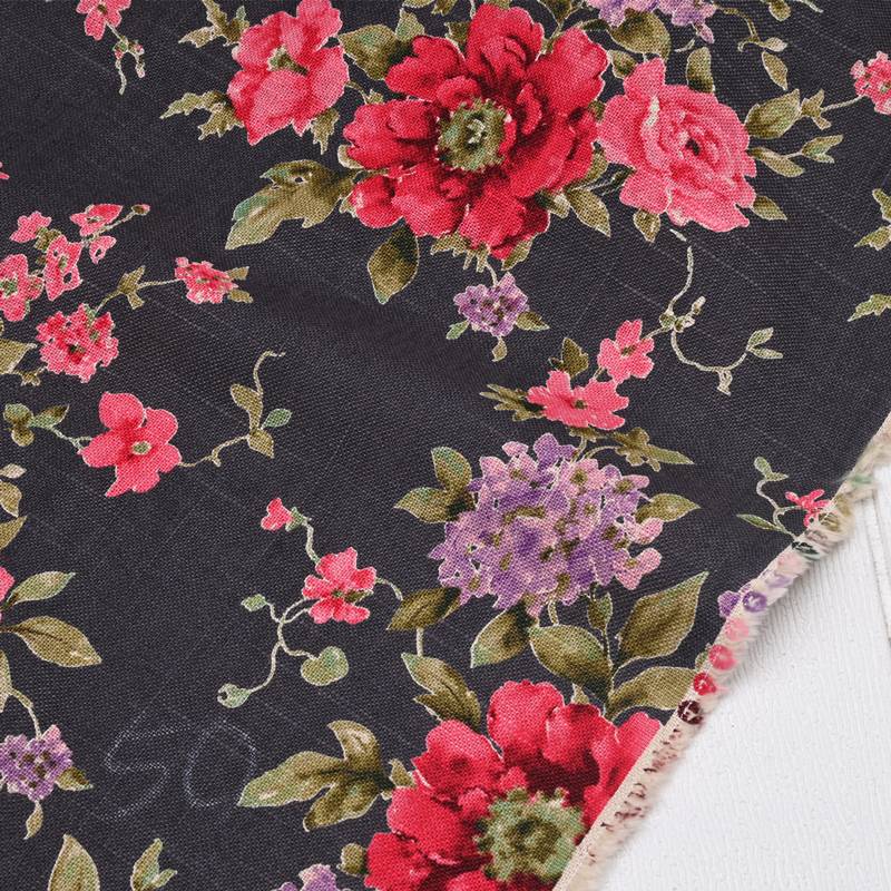 Bamboo canvas cotton cotton and linen retro seal fabric handmade DIY bag bag desktop cushion cloth all cotton