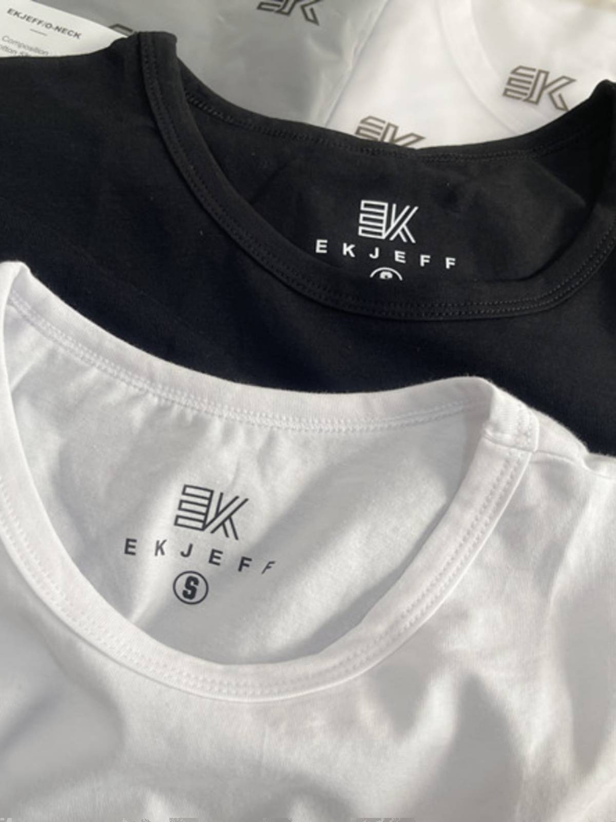European and American single medium long round neck short -sleeved T -shirt men and women summer new elastic pure cotton spring and autumn slim bottom shirt