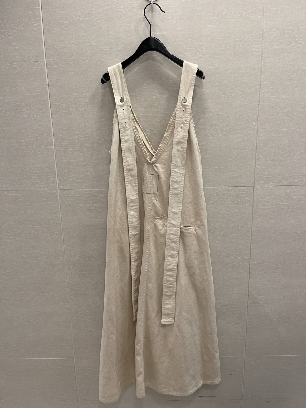 Niche series UMA strap design Dirty dyeing simple wind denim dress laziness, random upper body versatile