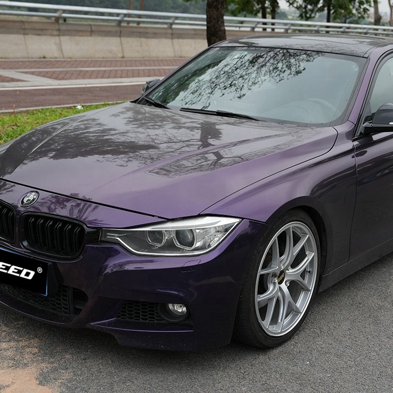 Car wrap shop gloss metallic vinil car wrapping foil paper pvc midnight purple vinyl wrap rolls for car