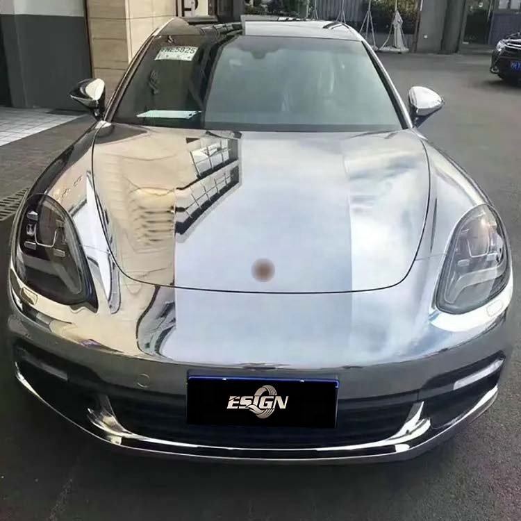 Mirror Chrome Silver Car Wrap Vinyl Film Foil Stickers Custom Automotive Cover Decal