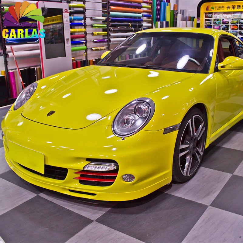 High quality glossy green 1.52*30M for car wrapping vinyl Smooth film Stickers