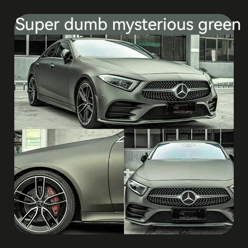 Hot Selling 1.52* 18m ultra matte Mysterious Green car color-changing packaging vinyl car protective film