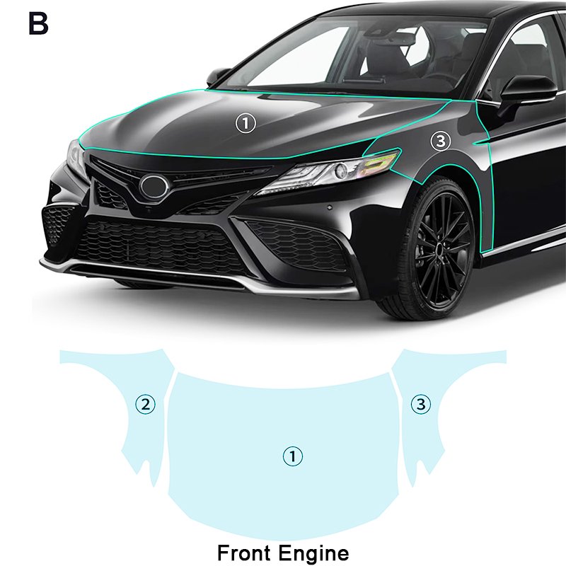 For Toyota CAMRY SE XSE 2021-2024 each part TPU PPF pre-cut car anti-scratch self-healing transparent paint protective film
