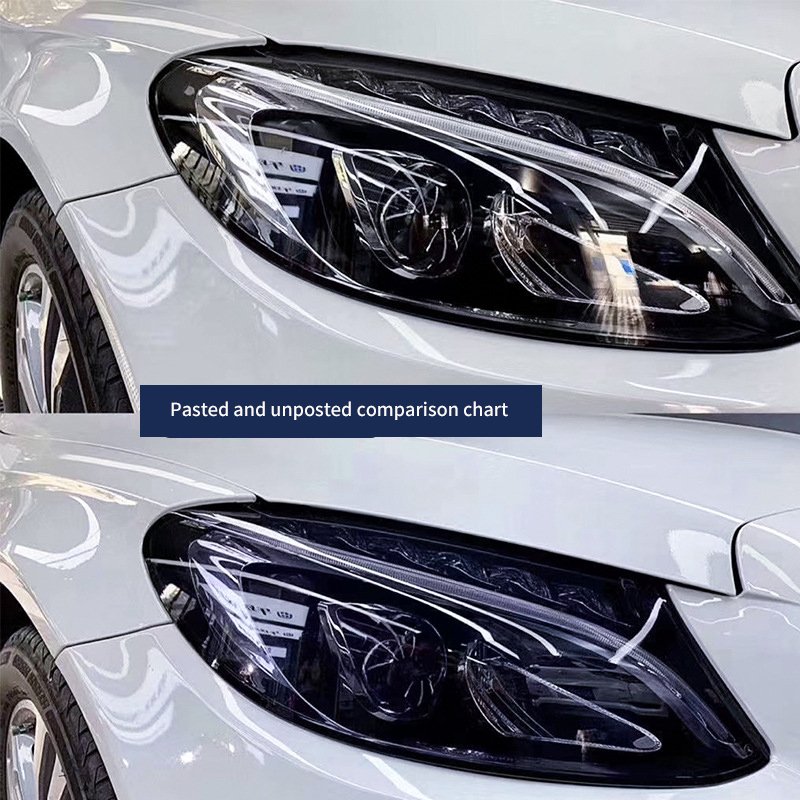 0.3x15M Anti-scratch Dark Black TPU Car Lamp Headlight Tinting Film Auto Head Light Wrap Protective Film
