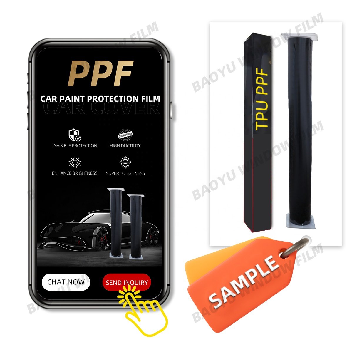 TPU Vehicle Paint Protection Film Self-healing Anti Scratch 7.5mil Tpu Car PPF Matte Black Clear Tpu Protective Film 5 Year