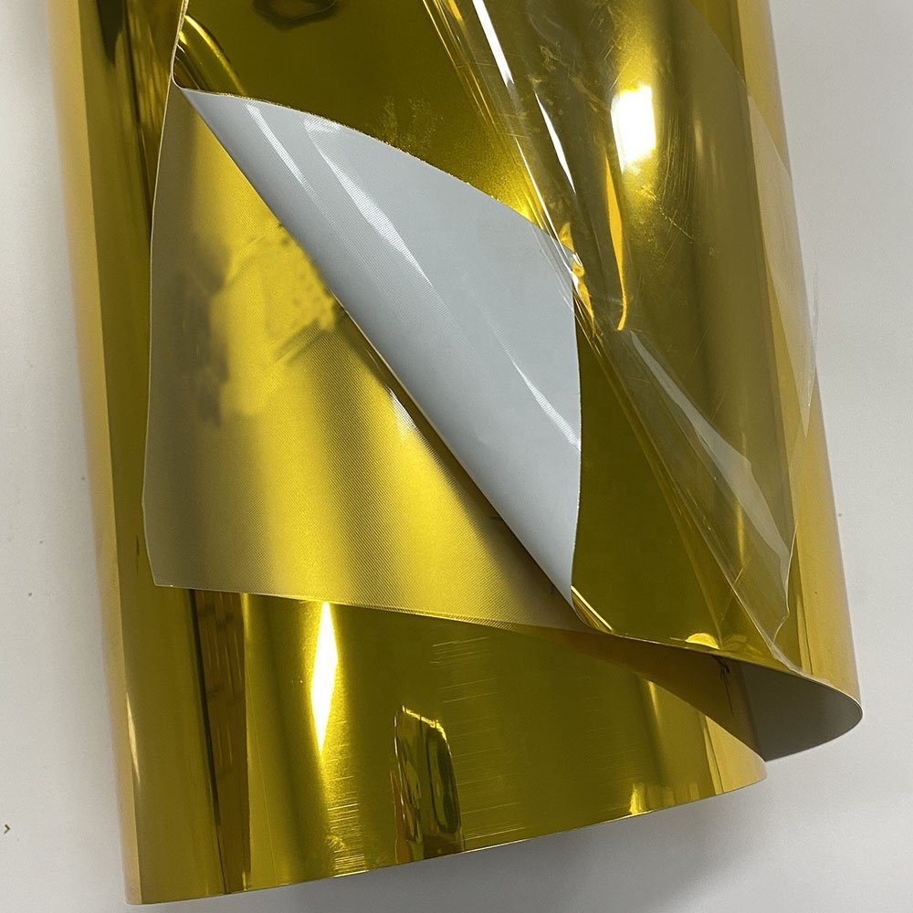 Mirror Chrome Gold Car Wrap Vinyl Film Foil Stickers Custom Automotive Cover Decal
